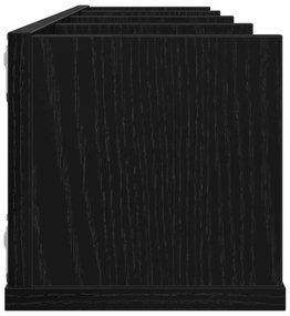 Estante de CD vidaXL Carvalho Preto 100x18x18 cm Madeira de Engenharia
