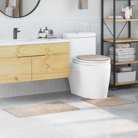 vidaXL Tapete de banho 3 pcs Creme 50 x 50 cm Polipropileno