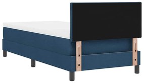 Cama Box Spring com Colchão Azul 100x200 cm Tecido