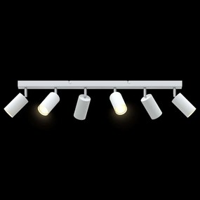 Spotlight de Teto 6 Direções Ajustáveis Branco GU10