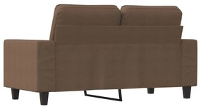 Sofá de 2 lugares tecido 120 cm castanho