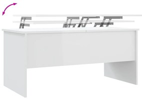 vidaXLMesa decentro102x50,5x46,5cm madeira processada branco brilhante