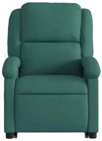 Poltrona reclinável elevatória tecido verde-escuro