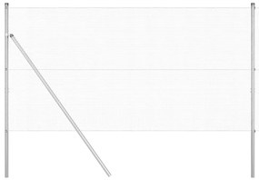 Cerca de Fio Soldado com 7 Postes 1.4x10 m Aço Galvanizado