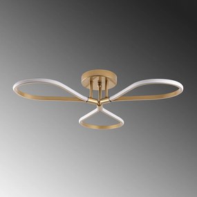 Candeeiro de Teto Damla – Dourado – 68x14x68 cm