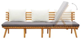 Banco de jardim 200x65 cm madeira de acácia maciça