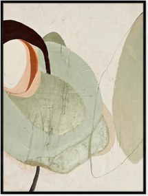 Tela emoldurada pintada à mão Moon Rock