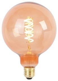 Lâmpada de filamento espiral LED regulável E27 G125 rosa 4W 180 lm 2100K