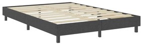 Cama boxspring 160x200 cm tecido cinzento-escuro