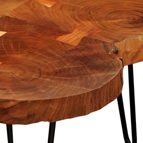 Mesa de centro 35 cm 4 troncos madeira de acácia sólida