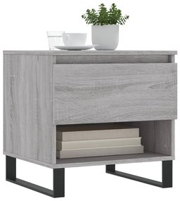 Mesas de centro 2 pcs 50x46x50cm deriv. madeira cinzento sonoma