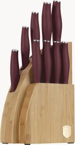 Conjunto de bloco para facas em bambu Leonardo, conjunto de 10