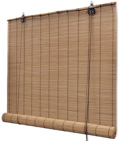 241330 vidaXL Estore de enrolar 140 x 160 cm bambu castanho