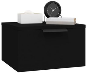 Mesa de cabeceira de montagem na parede 34x30x20 cm preto