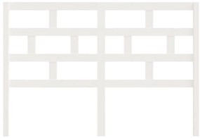 Cabeceira de cama 166x4x100 cm pinho maciço branco
