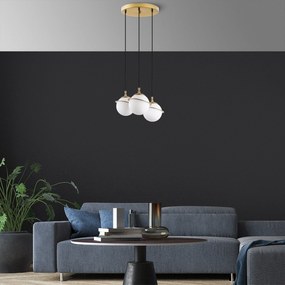 Candeeiro Suspenso Hug – Dourado – 36 x 167 cm