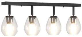 Luminárias de Teto com Lâmpada de Vidro Ajustável Anthracite E27