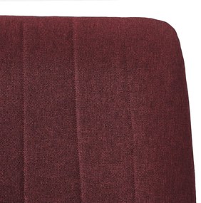 Cadeiras de jantar 4 pcs tecido vermelho tinto