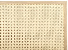 Cama de casal em rattan cor de madeira clara 140 x 200 cm MONPAZIER Beliani