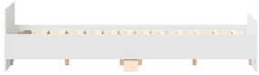 Estrutura de cama com cabeceira e pés 120x190 cm branco