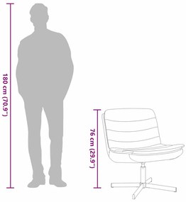 Cadeira Giratória Cinza Claro Tecido Padrão Ergonómica