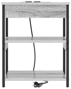 Armário de Cabeceira Sonoma cinzento 41 x 31 x 51 cm
