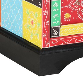 Armário de TV vidaXL Multicolorido 80x35x50 cm em Madeira Sólida de Ma