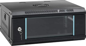 vidaXL Armário bastidor de parede 4U 19" IP20 53x40x21 cm