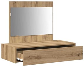 Mesa de Maquilhagem Suspensa Carvalho Artesanal 83x40x70 cm