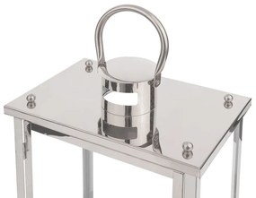 Lanterna de metal prateado 34 cm TENERIFE Beliani