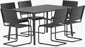 Conjunto de jantar para jardim Holmsund, conjunto de 7