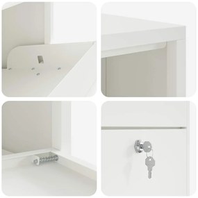 Caixa de Entrega Branca 44x22x82 cm Aço