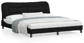 vidaXL Estrutura de cama sem colchão 180x200 cm tecido preto