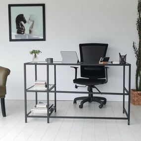 Secretária Master – Preto – 130x75x60 cm
