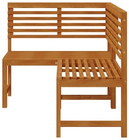 Banco de canto para jardim 140 cm madeira de acácia maciça