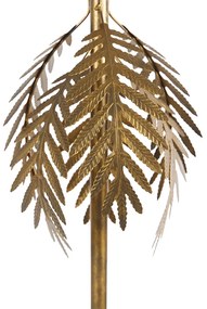 Candeeiro de pé vintage dourado abjaur plissado branco 45cm - BOTANICA Rústico