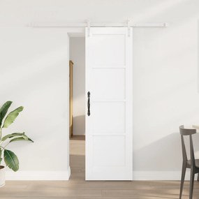 Porta Deslizante vidaXL com Conjunto de Ferragens Branca 61x198,5 cm M