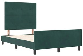 Cama vidaXL Verde Escuro 120x200 cm Veludo