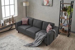 Sofá de 3 Lugares Kale – Antracite – 222 cm