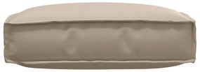 Almofada de Pallet para Assento Taupe 60x60x12 cm Tecido Oxford