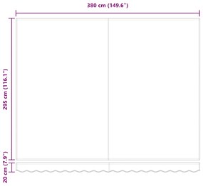 Toldo retrátil manual 400x300 cm castanho