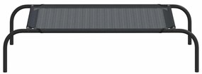 Cama para cães elevada preto S textilene