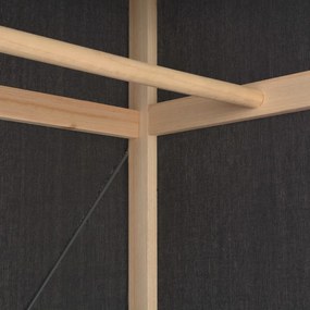 Roupeiro 79x40x170 cm tecido cinzento