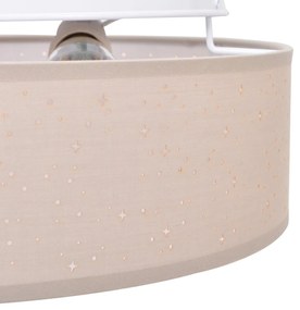 Luzes de Teto com Abajur Estrelado Taupe Ø 38 cm Tecido E27