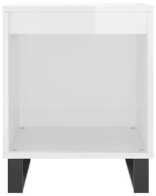 Mesa de cabeceira 2 pcs derivados de madeira branco brilhante