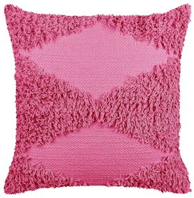 Conjunto de 2 almofadas decorativas em algodão rosa 45 x 45 cm RHOEO Beliani