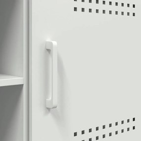 Móvel de TV 100,5x39x50,5 cm aço branco