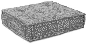 Sofá Puff Modular 2 Lugares Conversível Cinza Claro