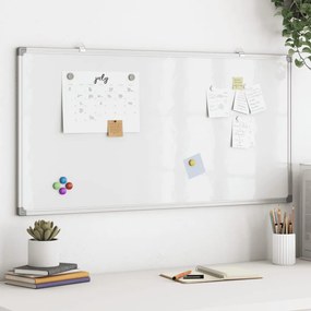 vidaXL Quadro branco magnético 60x30x1,7 cm alumínio