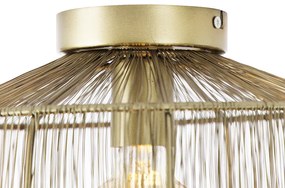 Candeeiro de teto moderno latão 30 cm - Bolti